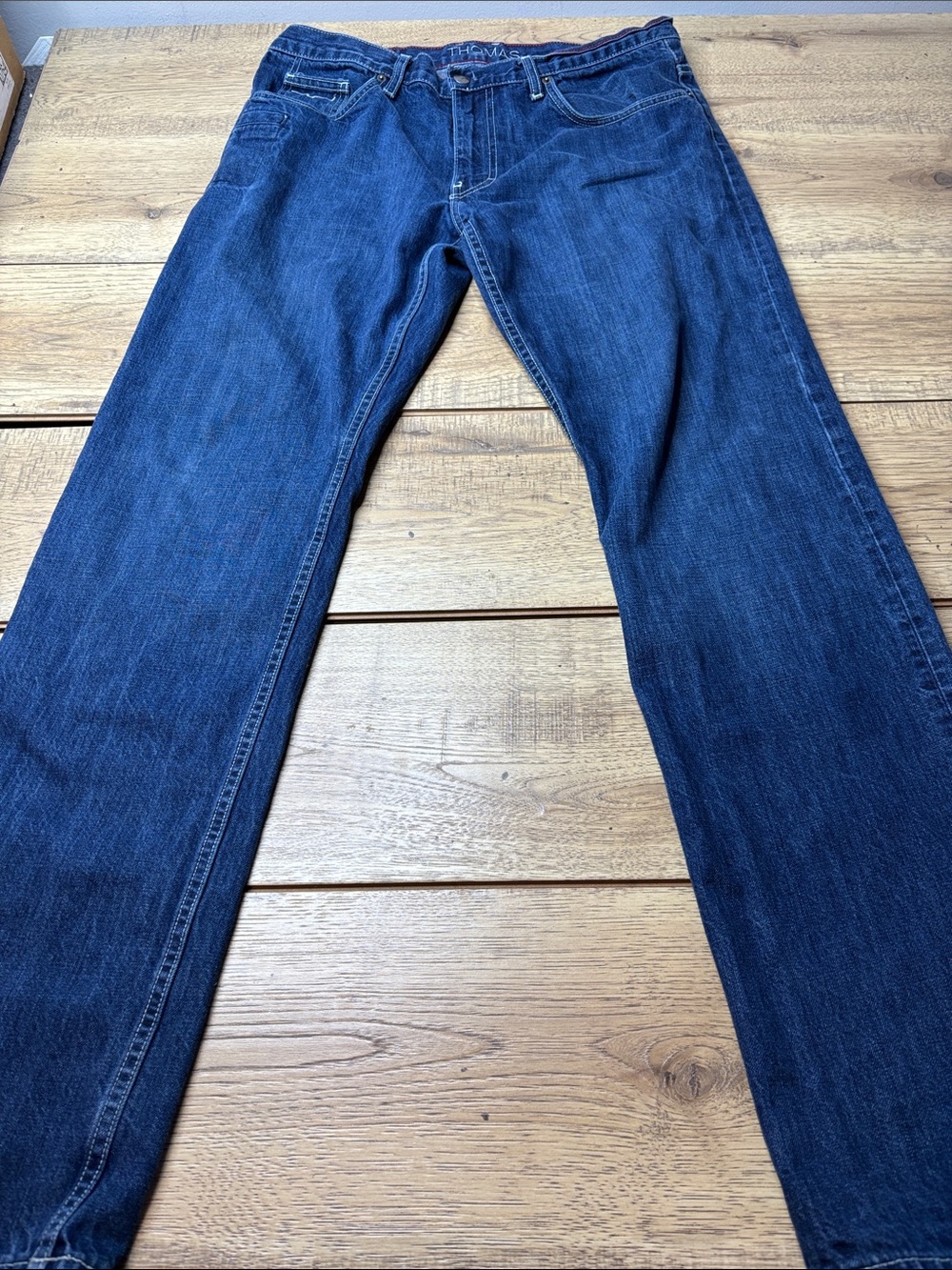 Men's Kimes Ranch Thomas Dark Blue Straight-Leg Jeans Size 33x32